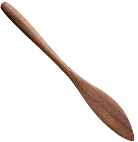 Luxshiny Holz Butter Spachtel Ergonomischer Butter Schaber Für Brot Marmelade Leicht Handlich Für Küche Restaurant Hochwertiges Walnuss Holz Praktisches Küchenzubehör