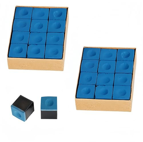 HJYDGJ 24 Stück Billardkreide Standard Billardkreide Master Kreide Für Billardqueues rutschfeste Pool Queue Kreide Billard Kreide Blau Billardkreide Blau Billard Kreide