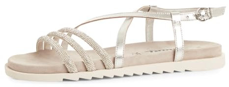 Tamaris Sandalette Damen Flach metallic,EU 38