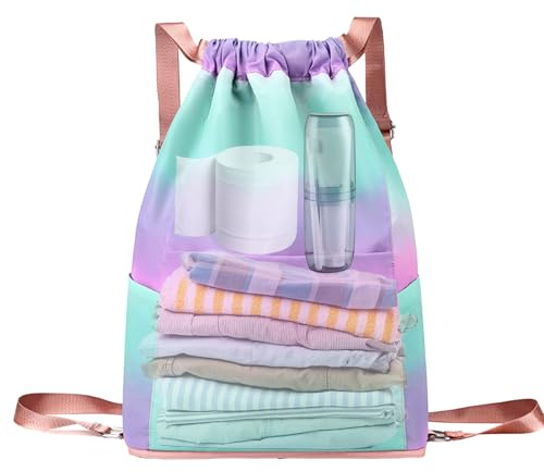 Generico Draw Back Bag, Sac de jeu | Sac à dos en nylon portable de conception pliable,Parcs de randonnée à la mode multifonctionnel pour la natation, le jogging, les parapluies