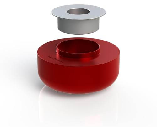 Portacandele multifunzionale 3-in-1 in alluminio – per tealight, candele a stelo e candele cilindriche – design moderno, rosso carminio