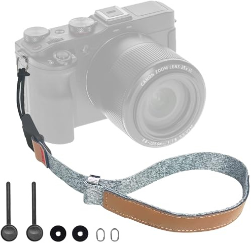Wiseten kamerahandrem, justerbar kamerarem med snabbkoppling för olika handleder, kamera-handrem för DSLR Sony Nikon Canon Fujifilm x100vi filmkamera