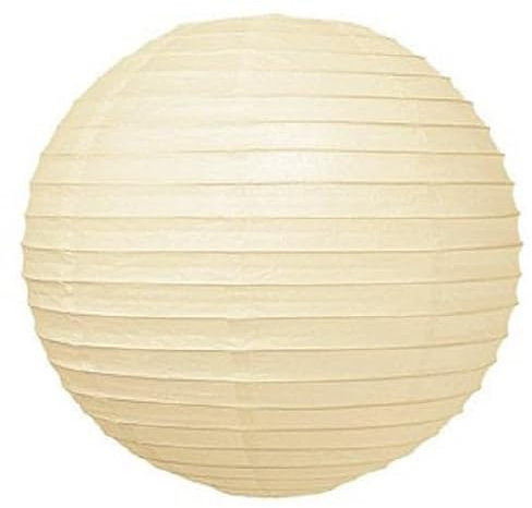 Lampion ignifugée Blanc crème de 35 cm, rétardateur de Flamme