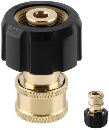 M22 Female to 1/4 Quick Connect Adapter Pressure Washer Gun Adapter High Pressure Washer Hose Connector Quick Coupling Brass Internal Thread Connecting Parts 14mm Fittings
