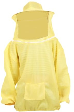 LOVIVER Traje de Apicultura para Apicultor de Patio y Apicultor con Velo, protección Profesional Transpirable con Capucha, Chaqueta, Traje de Apicultura, Amarillo