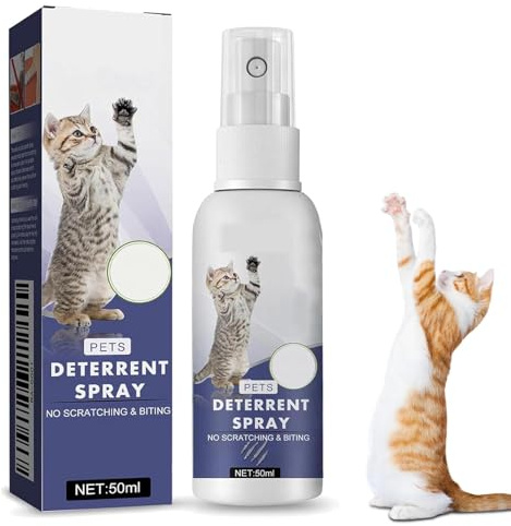 Spray anti-griffures pour chats, spray répulsif pour chats d'intérieur et d'extérieur, empêche les chats de griffer les meubles, plantes, canapés, tapis, rideaux, dressage comportemental (1pcs)