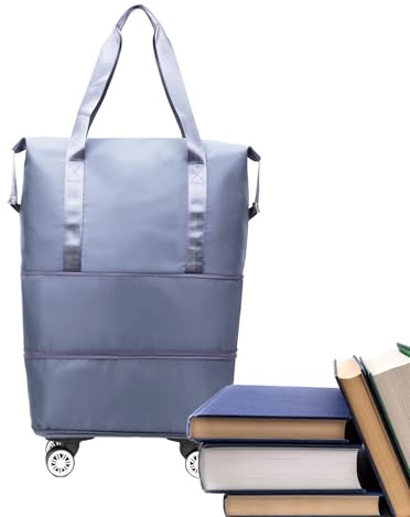 Duffelväska Med Hjul Reseklädförvaring För Övernattningar | Expanderbar Kabinväska Med Hjul Under Sätet För Affärsresor Campingutflykter Weekendutflykter Shoppingrundor Gymträning Och