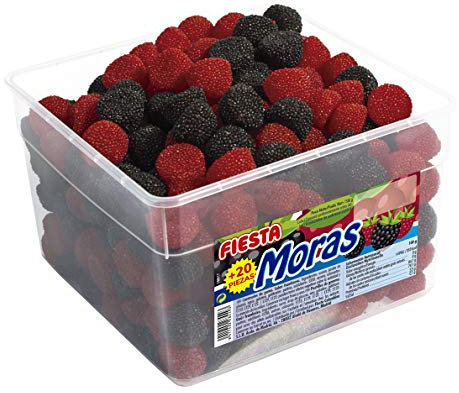 FIESTA Moras Golosinas Sabor Frambuesa - Envase de 244 unidades
