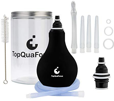 TopQuaFocus 320ml Enema Bulb Kit Anal Douche Bulb kit for Man Woman Cleaning Douche Bulb Men(320ML, Black)