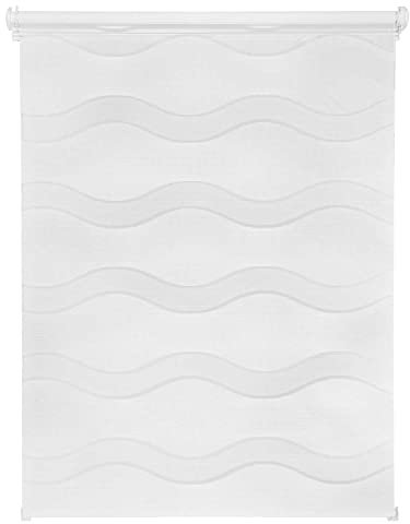 Doppelrollo Seitenzugrollo Sichtschutz | Weiß | 120x160 cm | Polyester