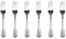 ZFQ Silber Besteck-Set Barock, Antik Look, aus 18/10 Edelstahl Spiegelpolierte, ideal für Haus, Küche, Restaurant, Hochzeit, Partys, Nachmittagstee, Teegabeln 6-teiliges, Länge 15.3cm