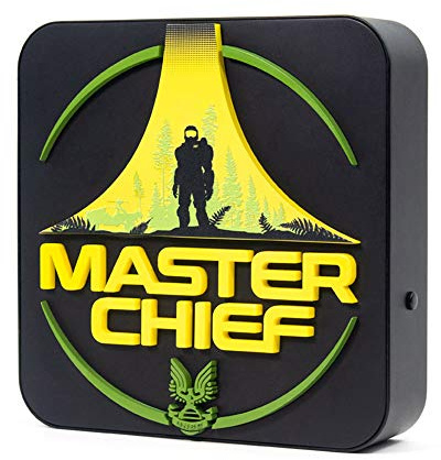 Numskull Halo Master Chief 3D Lamp Wall Light - Ambient Lighting Gaming Accessory for Bedroom, Home, Study, Office, Work - Official 343 Industries Merchandise