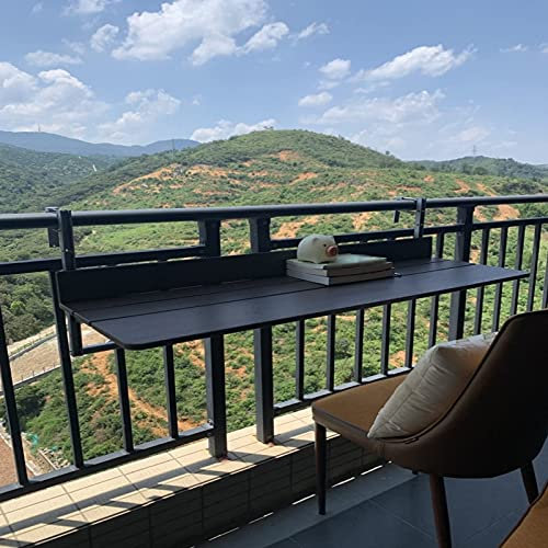 CAPXXIN Balkon-Hängetisch, klappbarer Wand-Klapptisch, Hängetisch für den Außenbereich, Halterung aus Edelstahl + Aluminiumlegierung, höhenverstellbar, platzsparend (100x37cm/39x14.6in) Needed