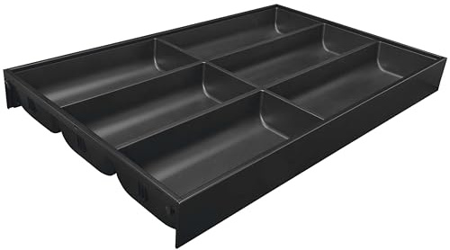 Blum AMBIA-LINE Besteckkasten mit Soft-Touch | Premium Schubladen-Organizer für moderne Küchenschublade & Schrank | schützt, sortiert & ordnet Besteck und Küchenhelfer | 47,5×30×5 cm | Grau/Weiß