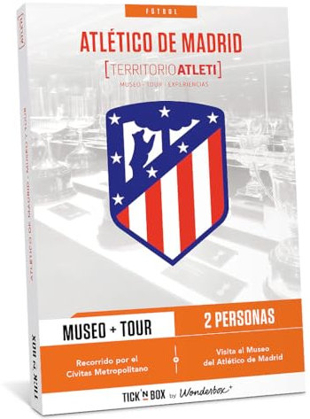 WONDERBOX Connect - Caja Regalo - Atlético de Madrid - 2 entradas para Territorio Atleti - Visita al Museo + Tour del Estadio - Válido Durante 27 Meses