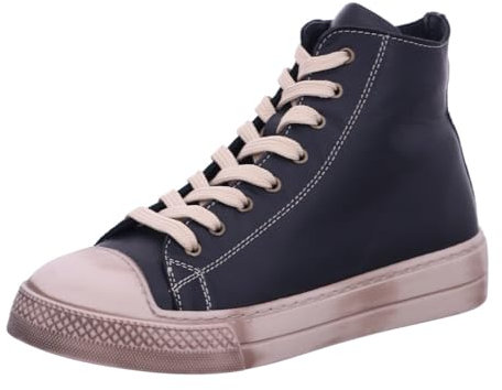 Andrea Conti Damen High Top Sneaker, schwarz/Creme Used, 38 EU