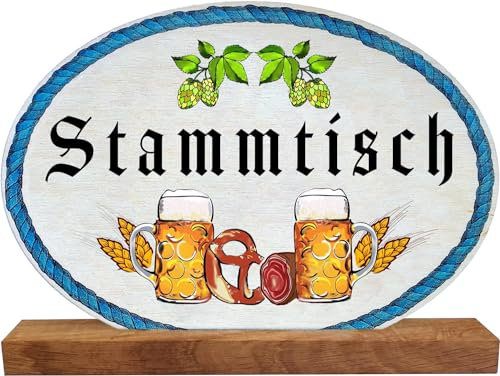 Kaltner Präsente Idée cadeau – Article cadeau décoratif en bois pour table tribale, jardin à bière, maison d'hôte, chope de masse (19 cm)