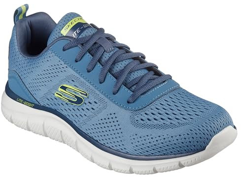 Skechers Herren Track-Leshur Sneaker, Blue, 47.5 EU