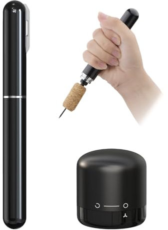 FBBULES Abridor Juego, Abrelatas de Presión de Aire 2 en 1 con Corta Cápsulas, Reutilizables Tapones de Botella, el Mejor Regalo para Los Amantes del Vino