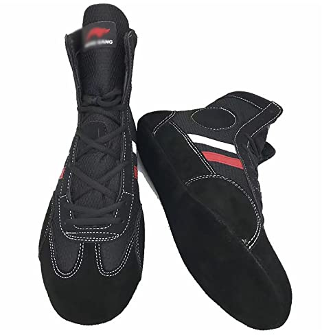 Guoyoocc Chaussures de Boxe,Chaussures de Lutte,Chaussures de Squat,Chaussures de Sambo,Bottes de Combat MMA Kickboxing Pro,Chaussures d'haltérophilie,Chaussures de dynamophilie,35-46EU