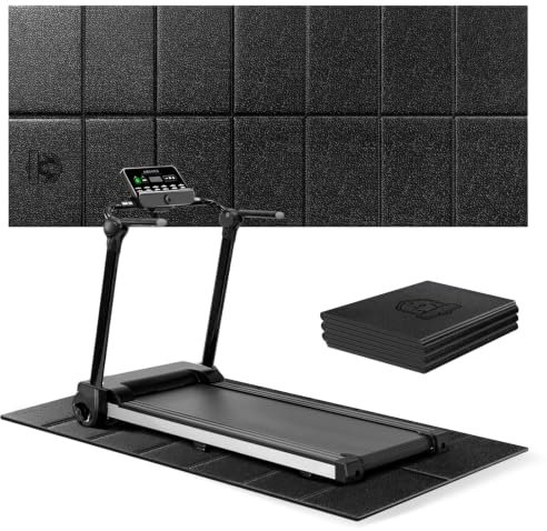 HAPBEAR Foldable Treadmill Mat - 173×61cm×5mm, Walking Pad Mat for Home Gym Workout, Non-slip, Noise Reduction, Waterproof