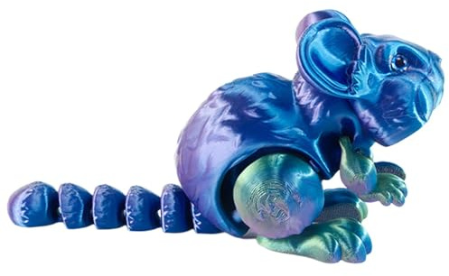 GjnjfdF Figura de Animal Impresa Tridimensional,Juguetes Impresos tridimensionales Animales - Fidget De Hámster Articulado para Exhibición | Adornos de Escritorio de Animales pequeños para