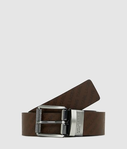KARL LAGERFELD JEANS, Homme, Ceinture Réversible Gravée, Brun, 100