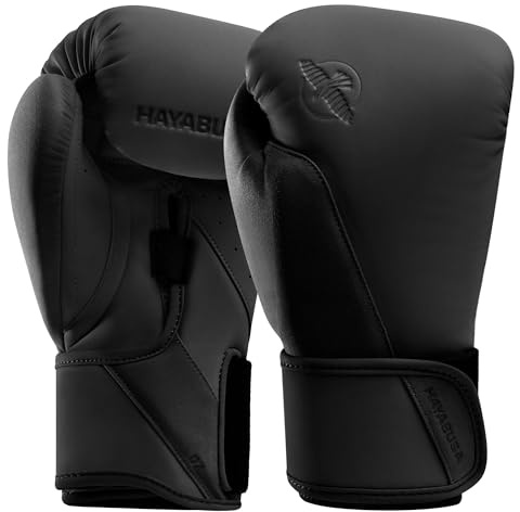 Hayabusa T360 Boxing Gloves – Revolutionary Hand Ergonomics | Empowering Wrist Support | Single or Dual Strap Closure | Training, Sparring, Heavy Bag - Black, 14oz