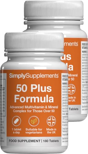 A to Z Multivitamins & Minerals for Individuals Aged 50 Plus | Supports Brain Health, Energy Levels, and Immunity | Vegetarian | 360 Easy-to-Take Tablets = 12 Months’ Supply | Made in The UK