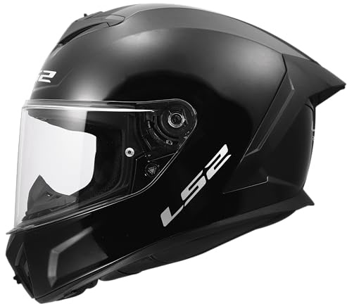 LS2 FF820 Rapid 3 Full Face Motorcycle Crash Helmet - Gloss Black - M (57-58cm)
