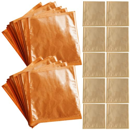 IMIKEYA Bolsas de Papel Kraft Antigrasa 21X25 CM con Ventana Transparente 100 Unidades para Panadería Sándwiches y Envasado de Pasteles Caseros