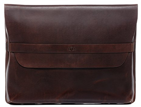 SID & VAIN große Laptop-Hülle echt Leder - 15.4 Zoll Laptop Laptop Case HARVORD groß - Notebook-Sleeve mit extra Laptop-Hülle - Ledertasche Herren und Damen braun handgefertigt