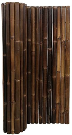 DE-COmmerce Recinzione frangivista in bambù estremamente stabile XL Nigra, parte superiore chiusa, recinzione arrotolabile, recinzione da giardino, frangivista per giardino (LxA) 180 cm x 100 cm