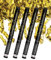 4 canons de fête XXL (60 cm) Partypopper Streamer ® Auto-schmuck (serpentins dorés)