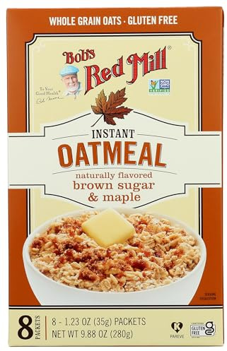 Bob's Red Mill, Instant Oatmeal Packets, Brown Sugar & Maple, 8 Packets, 35g Each