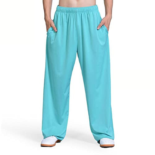 VIRACIN Pantalones De Tai Chi Hombre Y Mujer Pantalones De Yoga Pantalones De Kung Fu Tai Chi Y Wing Chun Jogger Casual Pantalones Deportivos,Green-XXL
