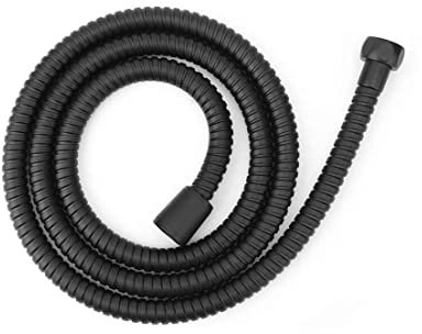 Manguera de ducha trenzada superfuerte, irrompible, diseño innovador, 2 metros de largo, manguera de ducha negra, pieza de repuesto para ducha de baño, se adapta al 90% de cabezales de ducha (podría