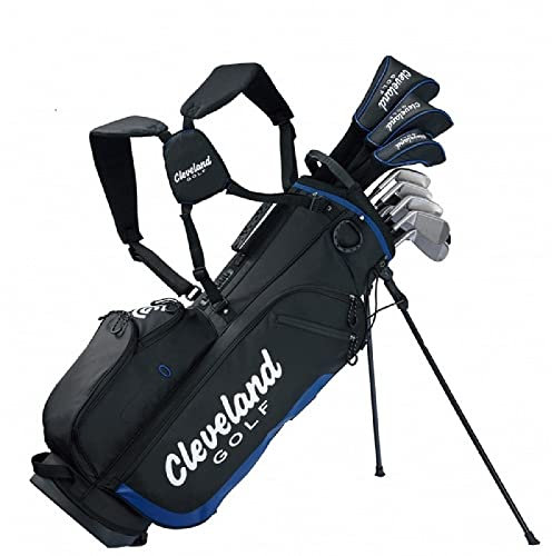 Cleveland Golf, Komplettes Set mit Sticks für Herren, 10 Stück, Schwarz/Blau, Graphit Regulär
