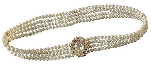 Elastische Gürtel Herren mit Kunststoffschnalle Vielseitiger High-End Dekorativer Perlengürtel Gelbe Mütze Mit Schal Unisex Elastischer Stoffgürtel Dehnbarer Gürtel