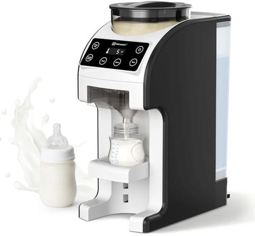 Mercalon Instant Formula Maker, Fast and Customizable Formula Dispenser Machine with Accurate Temperature Control for Baby, Automatic Powder Blending for All Brands of Bottle and Formula, Black/White