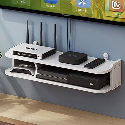 Tv Cabinet, Tv Lowboard, Floating Shelves, Floating Tv Stand Component Shelf - 30/50/60/80Cm Floating Shelves Used for Tv Components, Wall-Mounted Media Consoles./50Cm Feito na China