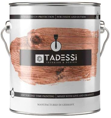 Tadessi Trälasyr furu – 2,5 l lösningsmedelsfri inomhus och utomhus – silkesglänsande ljus och väderbeständig
