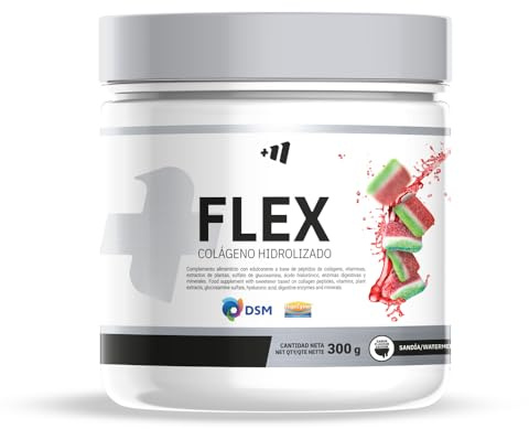 MASmusculo - Flex Colágeno Hidrolizado en Polvo 300g - Sabor Sandía - Apoyo Nutricional Completo - Apoyo Sistema Nervioso e Inmunitario - Previene la Acumulación de Grasa - Reduce Cansancio y Fatiga