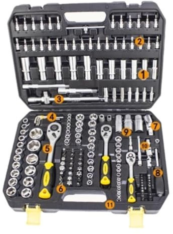 Juego de herramientas para el hogar de 178 piezas, kit de herramientas de mano general con caja de herramientas de almacenamiento para reparación de automóviles, herramientas manuales de reparación