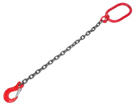 NOLITOY Heavy Duty Lifting Chain Sling Grab Hook Single Leg Lifting Sling for Hoisting