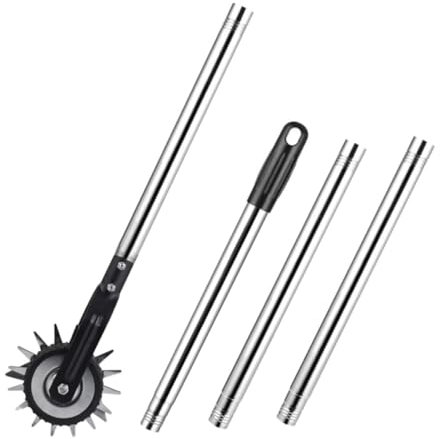 ifundom 1 Ensemble Tondeuse Manuelle à Gazon avec roulettes Outil de Jardinage Ergonomique pour Bordures de Pelouse Coupe Bordures Polyvalent pour Petits et Conçu pour Entretien Facile et