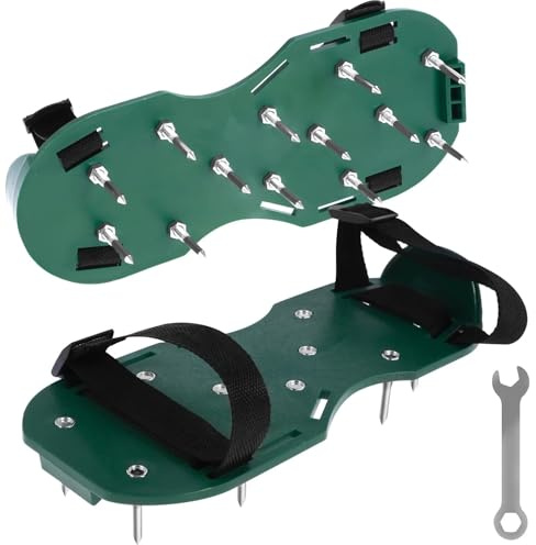 DYYEUAVT Zapatos de Clavos for jardín, Herramienta for césped, aireador de césped, Sandalias, Zapatos de Clavos, Herramienta de jardín for Patio, escarificador, cultivador de Clavos for jardín.(2pcs)