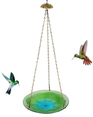 Mangiatoia decorativa per – Include una per mangimi | dispenser per cibo per giardino, terrazza, balcone, alberi ed esterni