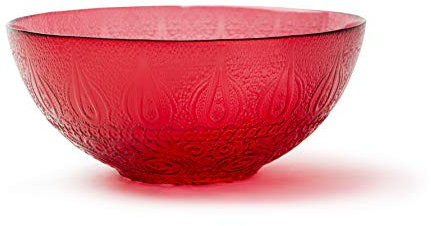 Ensaladera de 23 x 10 cm, color rojo