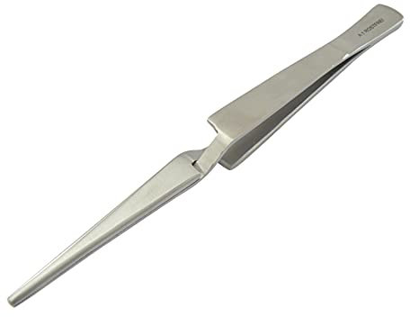 Lötpinzette - Klemmpinzette - Kreuzpinzette - Technische Pinzette, VOLLMETALL, gerade Spitze, Länge 16 cm,